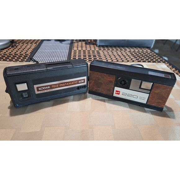2) Pocket film cameras- Kodak 608 and gaf 220- you get both! - Picture 1 of 8